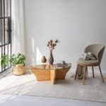 Τραπέζι σαλονιού Amphora Teak μασιφ ξύλο επιφάνεια γυάλι 92x92x36εκ ed16098