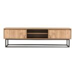 Έπιπλο τηλεόρασης Belinda atlantic pine μαύρο μελαμίνης 140x40x50 ed160 - Image 4