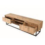 Έπιπλο τηλεόρασης Belinda atlantic pine μαύρο μελαμίνης 140x40x50 ed160 - Image 3