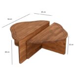 Τραπεζάκια σαλονιού Alto Chestnut χρώμα ξύλο 90x45x40cm ed16101 - Image 2