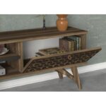 Έπιπλο TV Sofia χρώματος καρυδί 150x29 5x45 5cm ed1610 - Image 5