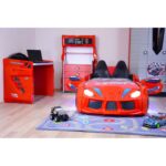 Κρεβάτι αυτοκινήτου Mac κόκκινο μελαμίνη 130x235x60εκ ed1611 - Image 5