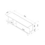 Έπιπλο τηλεόρασης Liberty λευκό 120x30x45cm ed16164 - Image 2