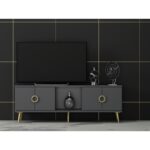 Έπιπλο τηλεόρασης Κey ανθρακί 120x45x30cm ed16165