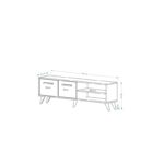 Έπιπλο τηλεόρασης Noyan μελαμίνη 150x48x30cm ed16177 - Image 2