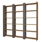 Βιβλιοθήκη City 3 καρυδί Chalcedony 184 6x24 2x170cm ed1617 - Image 3