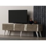 Έπιπλο τηλεόρασης Veas Marble καρυδί 150x30x43cm ed16182 - Image 4