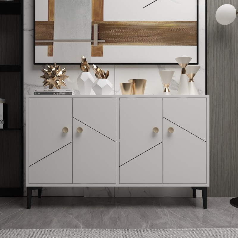 16184_0-800x800 Μπουφέ Caro λευκό 120x75x30cm ed16184 - Image 1