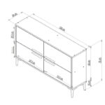 Έπιπλο τηλεόρασης Ctn Sapphire Oak 120x75x30cm ed16186 - Image 2