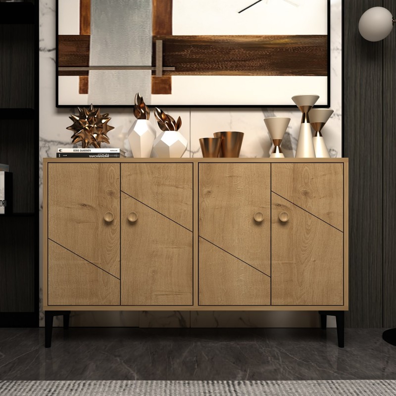 16189_0-800x800 Μπουφέ Myria Sapphire Oak 120x75x30cm ed16189 - Image 1