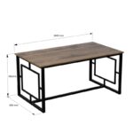 Τραπεζαρία Alin μαύρο μελαμ΄΄ινη 160x90x76εκ ed1618 - Image 2