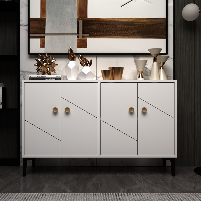 16190_0-800x800 Μπουφές Myria λευκό χρώμα μελαμίνη 120x75x30 cm ed16190 - Image 1