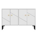 Μπουφές Myria λευκό χρώμα μελαμίνη 120x75x30 cm ed16190 - Image 3