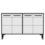 Μπουφέ Stria ανθρακί λευκό 120x75x30cm μελαμίνη ed16197 - Image 3