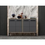 Μπουφέ Stria Sapphire Oak ανθρακί 120x75x30cm ed16199