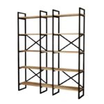 Βιβλιοθήκη Vog atlantic pine μελαμίνη μεταλλικός σκελετος 143 5x30x175εκ ed161 - Image 4