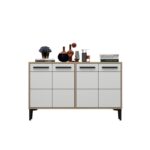 Μπουφέ Stria Sapphire Oak λευκό 120x75x30cm ed16201 - Image 5