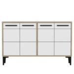 Μπουφέ Stria Sapphire Oak λευκό 120x75x30cm ed16201 - Image 3