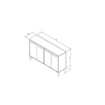 Μπουφέ Stria λευκό 120x75x30cm μελαμίνη ed16202 - Image 2