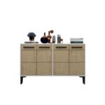 Μπουφέ Stria Sapphire Oak λευκό 120x75x30cm ed16203 - Image 4