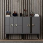 Μπουφέ Aquila ανθρακί χρώμα 120x30x80cm ed16206