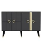 Μπουφέ Aquila ανθρακί χρώμα 120x30x80cm ed16206 - Image 3