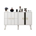 Μπουφέ Aquila λευκό χρώμα 120x30x80cm ed16207 - Image 3