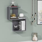 Ράφι τοίχου Octa ανθρακί μελαμίνη 29 8x16 4x60cm ed16210 - Image 5