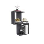 Ράφι τοίχου Octa ανθρακί μελαμίνη 29 8x16 4x60cm ed16210 - Image 4