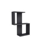 Ράφι τοίχου Octa ανθρακί μελαμίνη 29 8x16 4x60cm ed16210 - Image 3