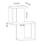 Ράφι τοίχου Octa ανθρακί μελαμίνη 29 8x16 4x60cm ed16210 - Image 2