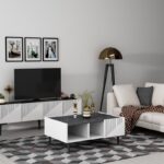 Τραπέζι σαλονιού Draw άσπρο μελαμίνη 94x62x40εκ ed16211 - Image 4