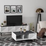 Τραπέζι σαλονιού Draw άσπρο μελαμίνη 94x62x40εκ ed16211 - Image 5