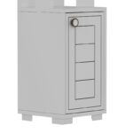 Έπιπλο εισόδου ραφιέρα Anna λευκό 29 6x21 6x134 6cm ed16214 - Image 3