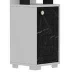 Έπιπλο εισόδου ραφιέρα Anna λευκό μαύρο 29 6x21 6x134 6cm ed16216 - Image 3