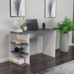 Γραφείο Nuovo ανθρακί λευκό 110x45x71 8cm μελαμίνη ed16219