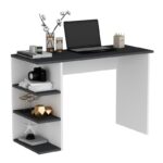 Γραφείο Nuovo ανθρακί λευκό 110x45x71 8cm μελαμίνη ed16219 - Image 4