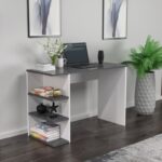 Γραφείο Nuovo μαύρο λευκό 110x45x71 8cm μελαμίνη ed16220