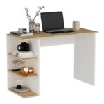 Γραφείο Nuovo Sapphire Oak λευκό 110x45x71 8cm μελαμίνη ed16221 - Image 4