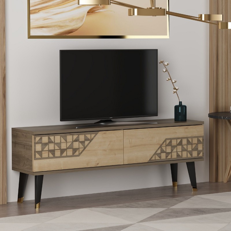 16226_0-800x800 Έπιπλο τηλεόρασης Toronto καρυδί Sapphire Oak 120x29 6x45 2cm ed16226 - Image 1