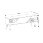 Έπιπλο τηλεόρασης Toronto καρυδί Sapphire Oak 120x29 6x45 2cm ed16226 - Image 2