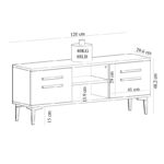 Έπιπλο τηλεόρασης View Sapphire Oak 120x29 6x48 2cm ed16230 - Image 2