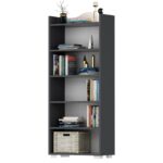 Βιβλιοθήκη Wise ανθρακί μελαμίνη 60x30x160εκ ed16233 - Image 4