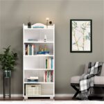 Βιβλιοθήκη Wise άσπρο μελαμίνη 60x30x160εκ ed16236