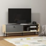 Έπιπλο τηλεόρασης Rio ανθρακί Sapphire Oak 150x35x46cm ed16242