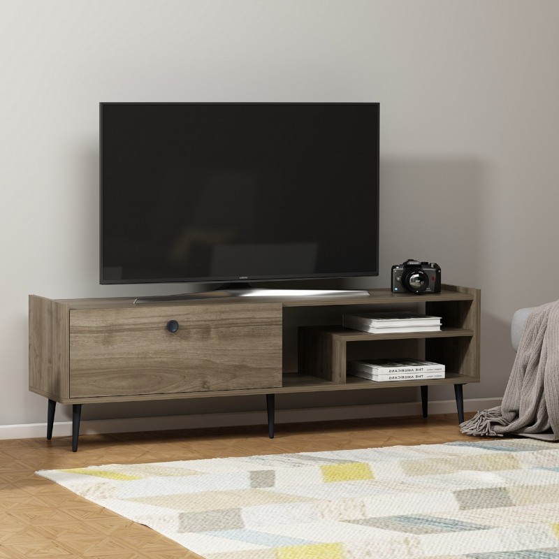 16243_0-800x800 Έπιπλο τηλεόρασης Rio καρυδί 150x35x46cm ed16243 - Image 1