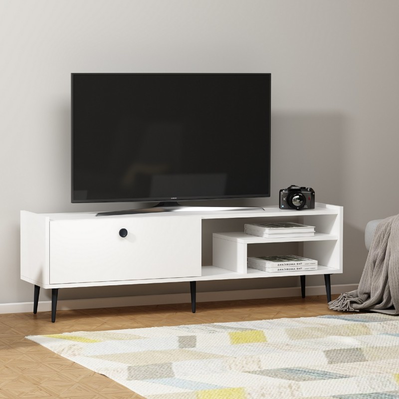 16244_0-800x800 Έπιπλο τηλεόρασης Rio λευκό 150x35x46cm ed16244 - Image 1