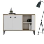 Μπουφέ Deserto Sapphire Oak λευκό 120x35x75cm ed16247 - Image 5