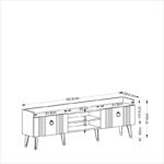 Έπιπλο τηλεόρασης termico 183 6x57 6x29 6cm ανθρακί χρυσό ed16258 - Image 2