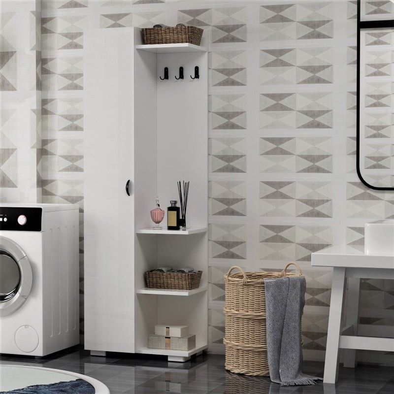 16263_0-800x800 Ντουλάπι μπάνιου Flexi άσπρο μελαμίνη 59 6x31 7x175 8εκ ed16263 - Image 1